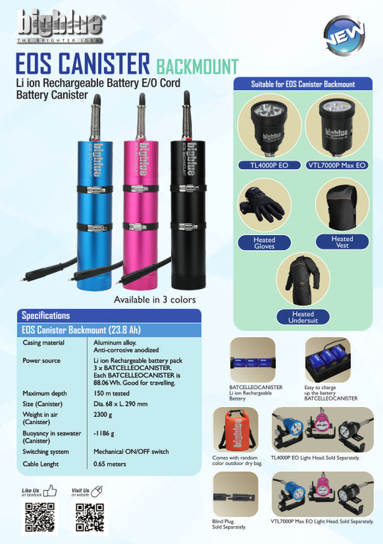 Bigblue Akkutank mit 1-fach EO Cord