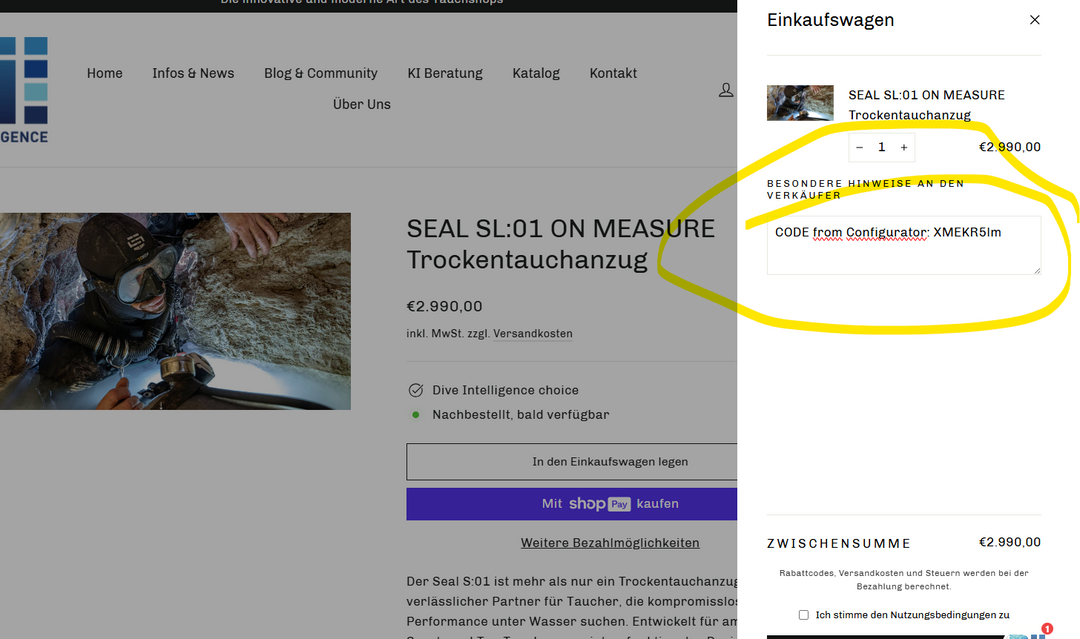 SEAL SL:01 ON MEASURE Trockentauchanzug