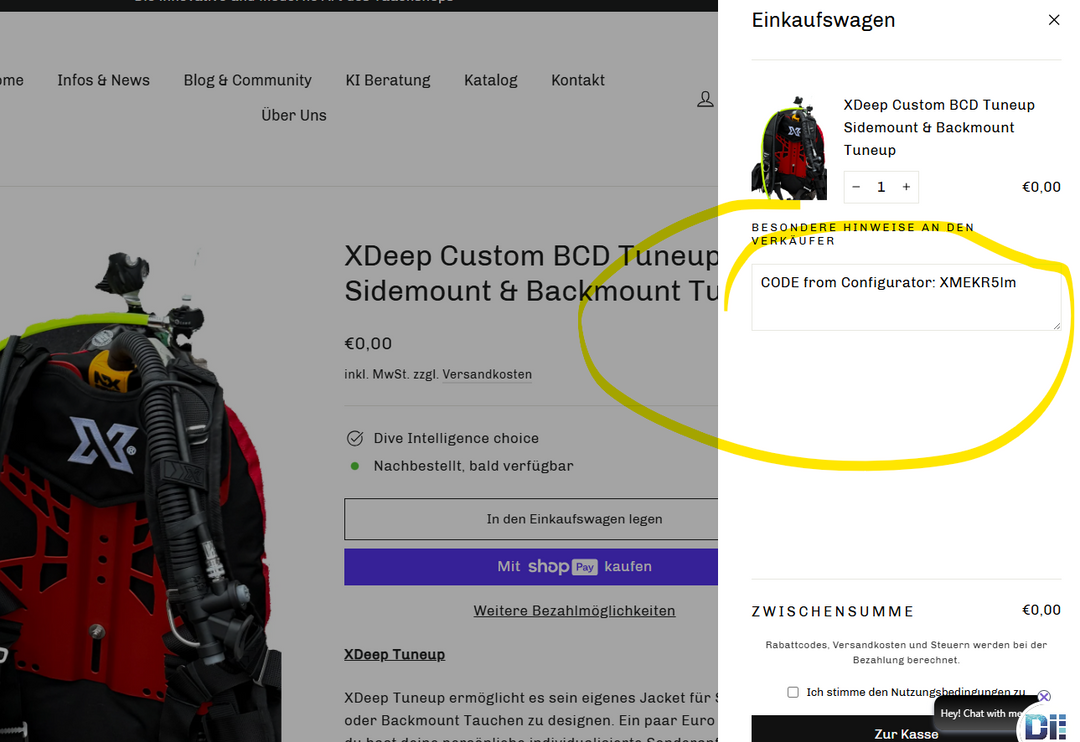XDeep Custom BCD Tuneup Sidemount & Backmount Tuneup
